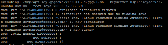Fix rapid pentru ” The following signatures couldn’t be verified because the public key is not available: NO_PUBKEY 78BD65473CB3BD13″